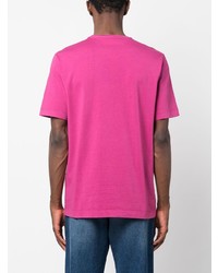 Мужская ярко-розовая футболка с круглым вырезом от Drumohr