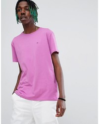 Мужская ярко-розовая футболка с круглым вырезом от Tommy Jeans