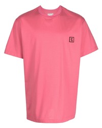 Мужская ярко-розовая футболка с круглым вырезом от Wooyoungmi