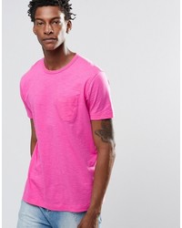 Мужская ярко-розовая футболка с круглым вырезом от YMC