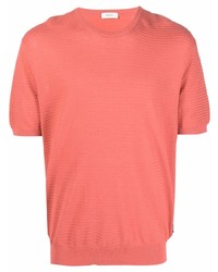 Мужская ярко-розовая футболка с круглым вырезом от Zegna