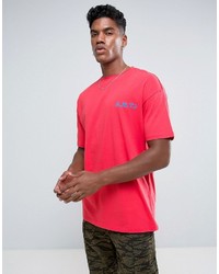Мужская ярко-розовая футболка с принтом от Antioch