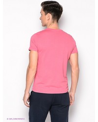 Мужская ярко-розовая футболка с принтом от Redskins