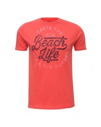 Мужская ярко-розовая футболка от Bruebeck