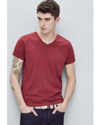 Мужская ярко-розовая футболка от Mango Man