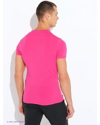 Мужская ярко-розовая футболка от Oodji