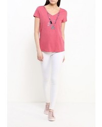 Женская ярко-розовая футболка от Tom Tailor Denim