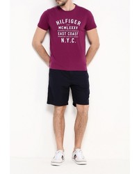 Мужская ярко-розовая футболка от Tommy Hilfiger