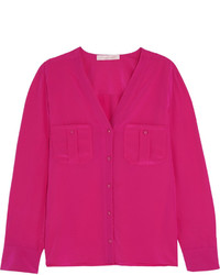 Ярко-розовая шелковая блузка от Vanessa Bruno