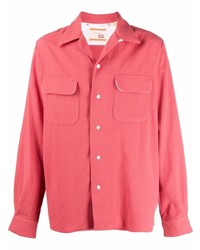 Мужская ярко-розовая шерстяная рубашка с длинным рукавом от Levi's