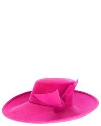 Женская ярко-розовая шерстяная шляпа от Philip Treacy