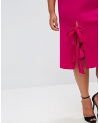 Ярко-розовая юбка-карандаш от Asos