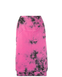 Ярко-розовая юбка-миди с принтом тай-дай от N°21