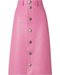 Ярко-розовая юбка на пуговицах
