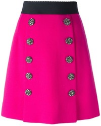 Ярко-розовая юбка-трапеция от Dolce & Gabbana