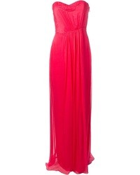 Ярко-розовое вечернее платье