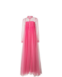 Ярко-розовое вечернее платье из фатина от Vionnet