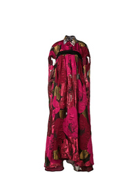 Ярко-розовое вечернее платье с принтом от Talbot Runhof