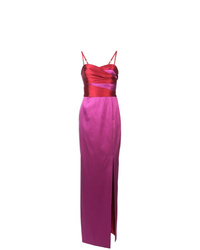 Ярко-розовое вечернее платье с разрезом от Marchesa Notte