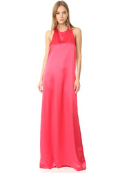 Ярко-розовое вечернее платье от Baja East