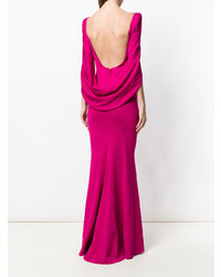 Ярко-розовое вечернее платье от Talbot Runhof