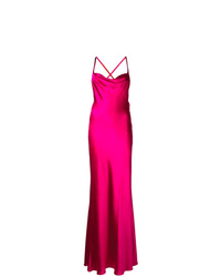 Ярко-розовое вечернее платье от Galvan