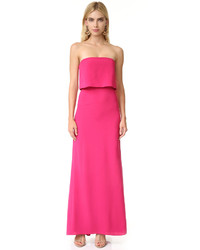Ярко-розовое вечернее платье от Halston