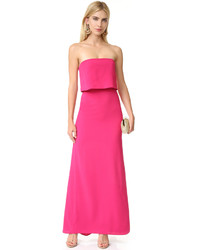 Ярко-розовое вечернее платье от Halston