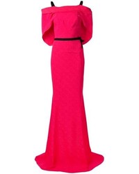 Ярко-розовое вечернее платье от Roland Mouret