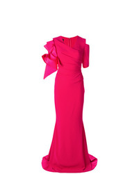 Ярко-розовое вечернее платье от Talbot Runhof