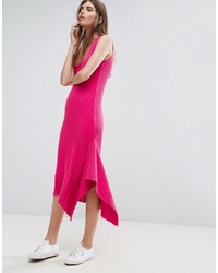 Ярко-розовое вязаное платье от Asos
