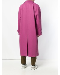 Ярко-розовое длинное пальто от Marni