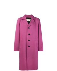 Ярко-розовое длинное пальто от Marni