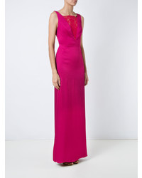 Ярко-розовое кружевное вечернее платье от Tufi Duek