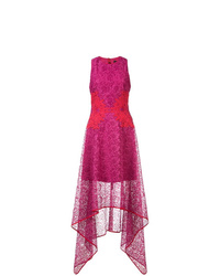 Ярко-розовое кружевное вечернее платье от nha khanh