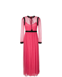 Ярко-розовое кружевное вечернее платье от Philosophy di Lorenzo Serafini