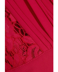 Ярко-розовое кружевное платье-макси от ALICE by Temperley