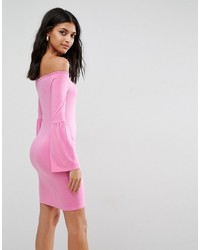 Ярко-розовое облегающее платье от Asos