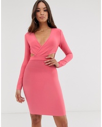 Ярко-розовое облегающее платье от The Girlcode