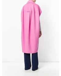 Ярко-розовое пальто-накидка от Marni