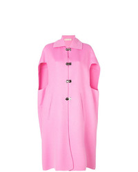 Ярко-розовое пальто-накидка от Marni
