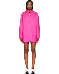 Женское ярко-розовое пальто от Christopher Kane