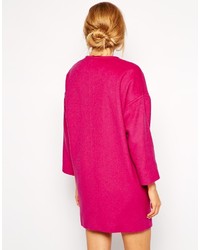 Женское ярко-розовое пальто от Helene Berman