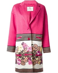 Женское ярко-розовое пальто от Etro