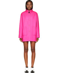 Женское ярко-розовое пальто от Christopher Kane