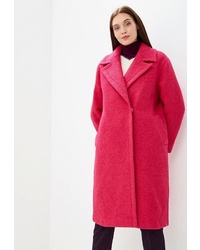 Женское ярко-розовое пальто от Grand Style