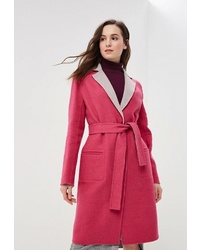 Женское ярко-розовое пальто от Lea Vinci
