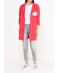 Женское ярко-розовое пальто от Liu Jo Jeans