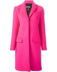 Женское ярко-розовое пальто от MSGM
