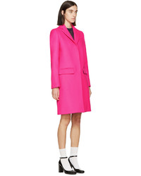 Женское ярко-розовое пальто от MSGM